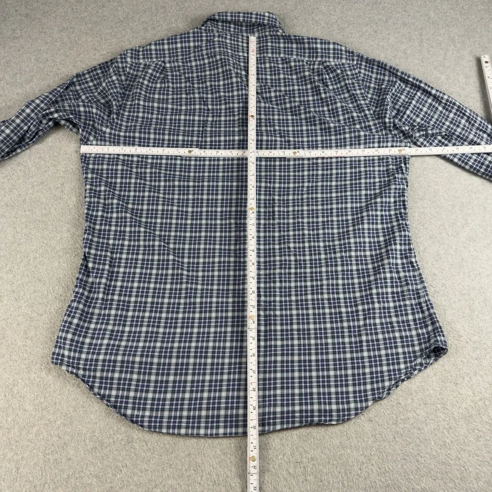 Polo Ralph Lauren Classic Fit Plaid Button Down Shirt Purple Blue LG Cotton NOTE